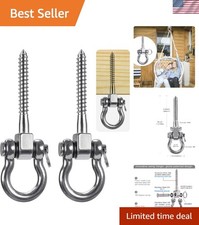 Heavy Duty 2 Pack Swing Hanger - Stainless Steel, Easy Install  Safe
