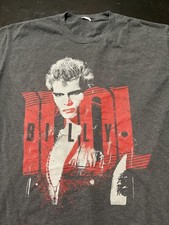 Bill Idol Portrait Music T-Shirt, Gray, No Tag - Fits: M/L