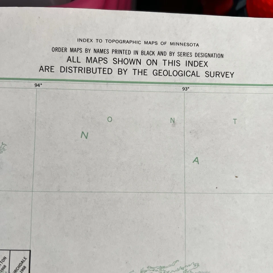 Índice USGS de Mapas Topográficos de Minnesota Enero 1975 Servicio Geológico LEER Foto 4 de 4