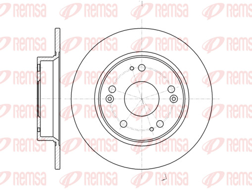Remsa 2X Bremsscheibe Hinten Ø260Mm Voll FüR Honda Civic Viii Hatchback FN FK-image