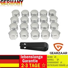 20x Chrom Kappen 17mm für Radbolzen Radschrauben Radmuttern Radschraubenkappen
