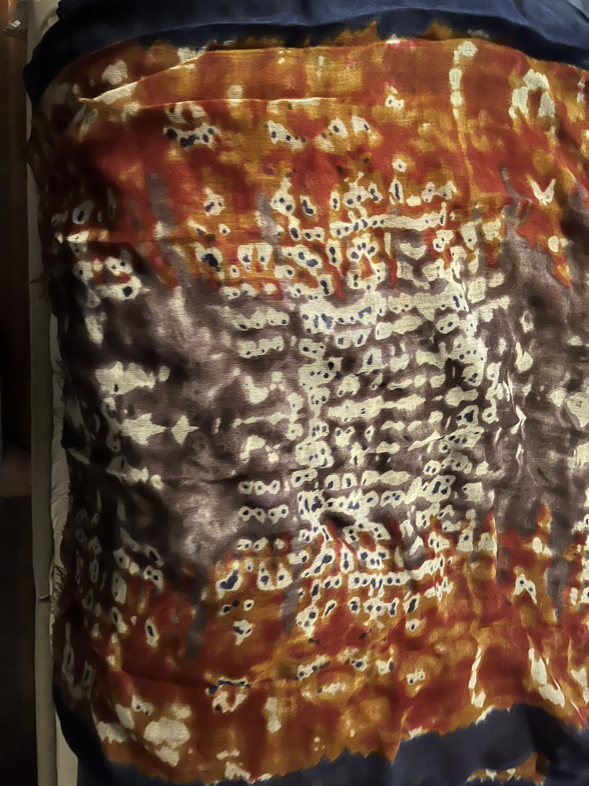 BINDYA TIE DYE 100% WOOL LARGE RECTANGULAR SCARF … - image 8