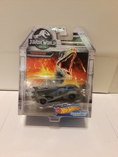 2017 Hot Wheels Character Cars Velociraptor Blue Jurassic World 1:64