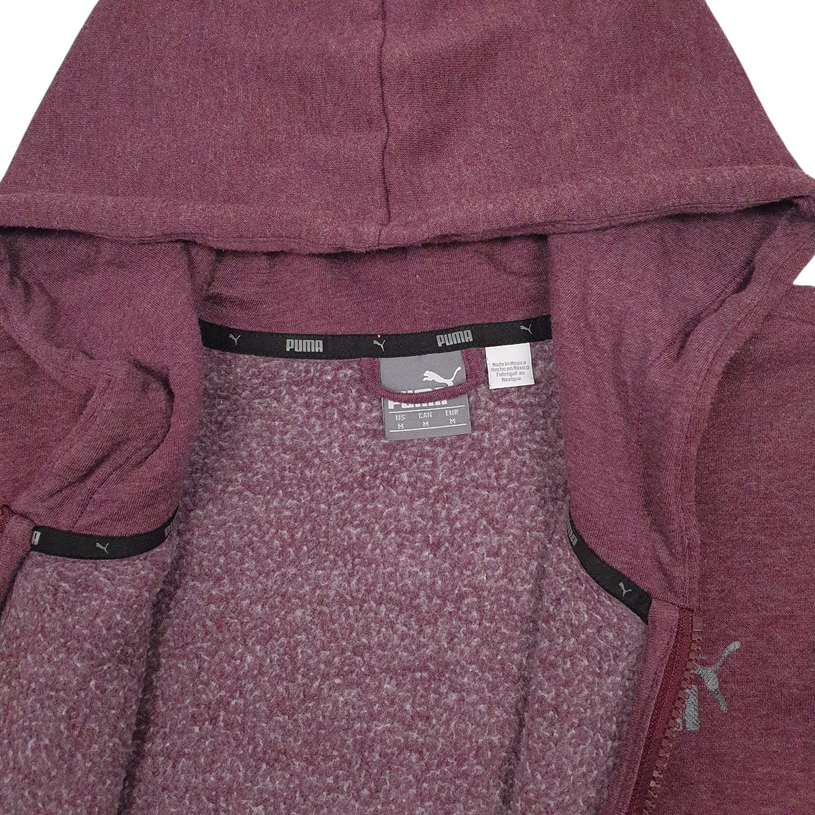 PUMA Full Zip Cotton Blend Jumper Sweatshirt Mens M image 3