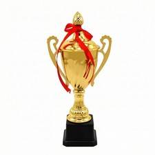Trophée avec Couvercle Doré Coupe de Trophée Dorée En Métal pour Gagnants