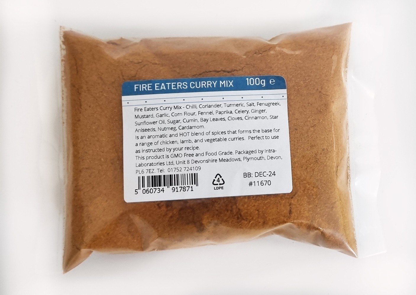Fire Eater Curry Mix  100g - Indian Cuisine-Hot and Spicy - Premium Quality