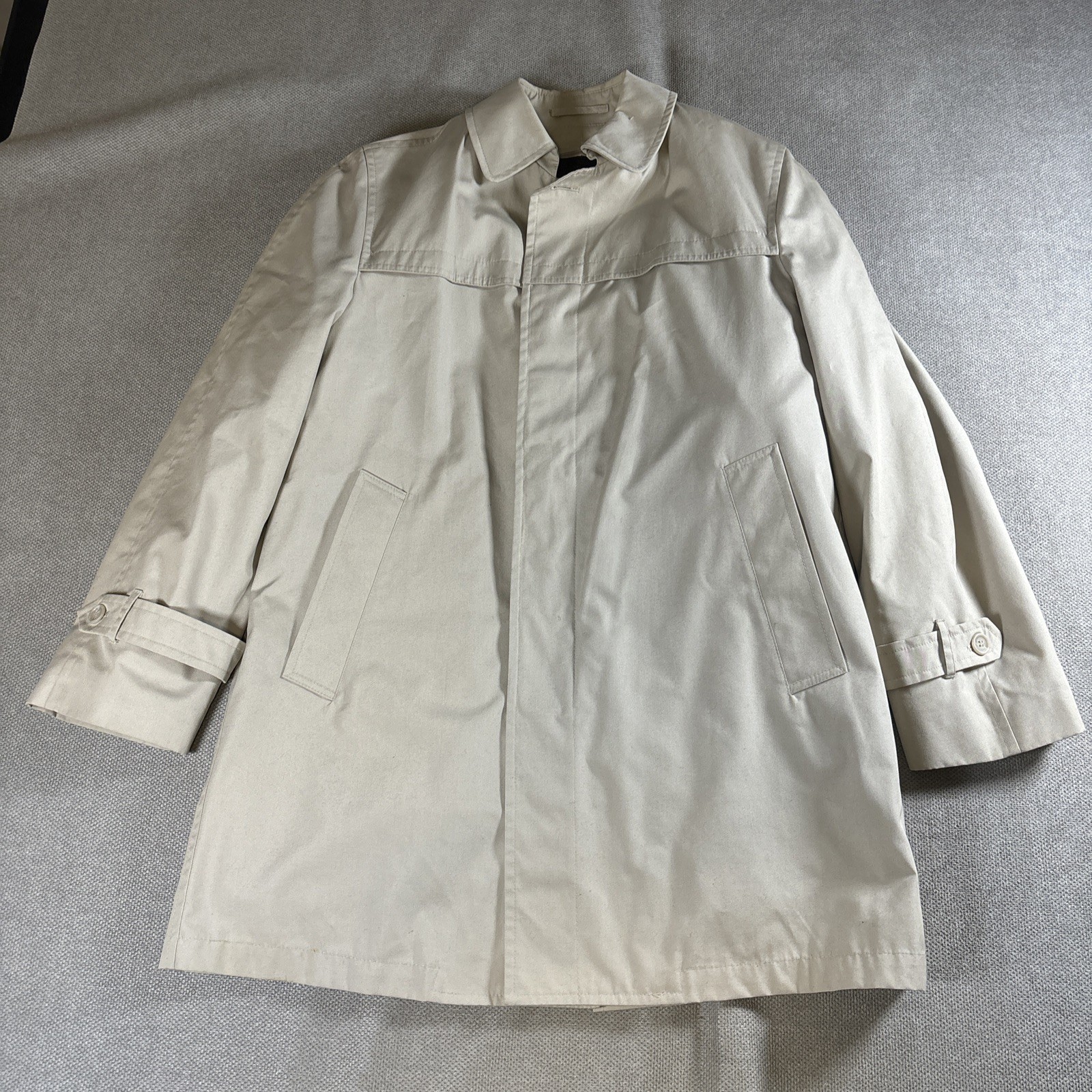 Men's TOWNE by LONDON FOG Trench Coat Jacket VINTAGE Removable Lining 38 Regular