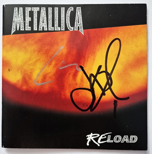 METALLICA ReLoad CD SIGNED by 2 original AUTOGRAPHS RACC COA Lars Ulrich