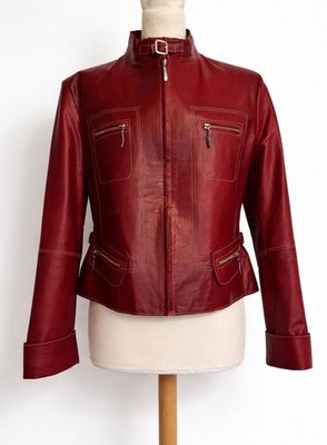 PRADA Vintage Leatherjacket Red Archive Size XL