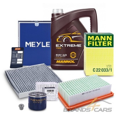 INSPEKTIONSPAKET + 5l 5W-40 FÜR RENAULT TWINGO 3 SMART FORFOUR FORTWO 1.0 AB 14