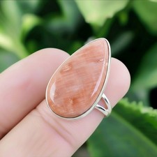Sunstone Ring 925 Sterling Silver Ring Handmade Gemstone Ring Women's Ring