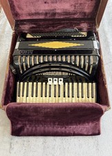 Rare Titano Accordion Ideal 17 41 key 120 Bass 3 Register w Case/Charts