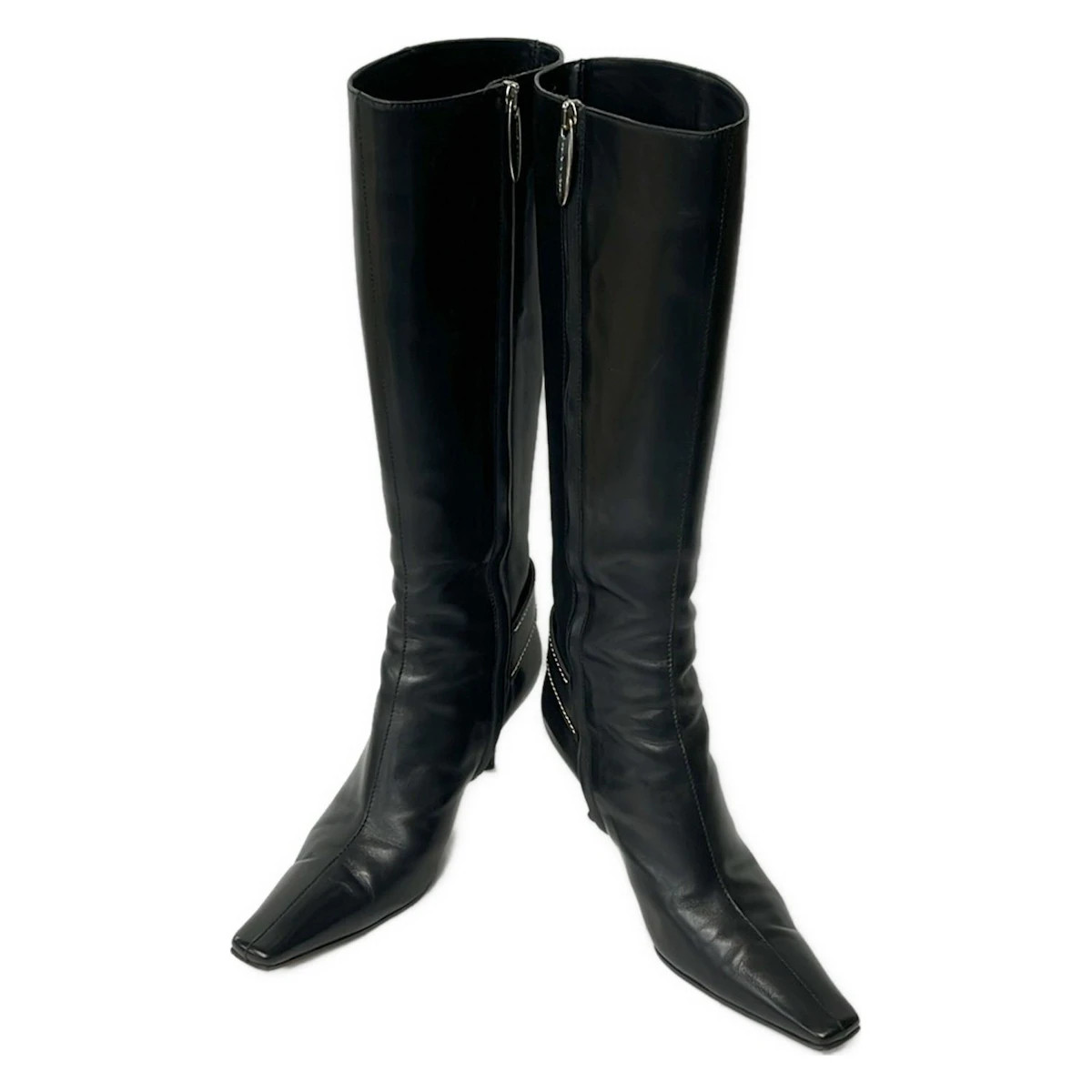 Pigmontaさまsergio rossi ブーツ　黒（箱無し） sergio rossi - Black Leather Women's Boots | eBay