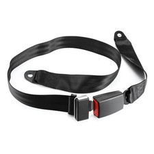 2 Point Adjustable Lap Seat Belt Fit For Toyota Adjustable Travel Black