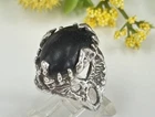 Vtg Artisan Sterling Silver 925 Blue Goldstone Cabochon Cast Vine Ring Size 7