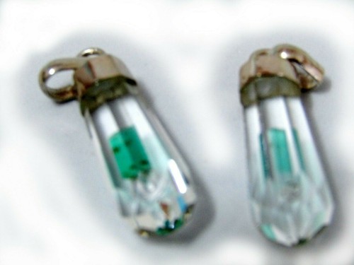Esmeralda en bruto en frasco de cristal en plata - Imagen 10 de 12