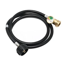 5FT Propane Tank Extension Hose with Gauge Leak Detector Propane Hose Propane...
