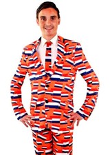 ★ Holland Niederlande Fahne Sakko Anzug Orange Kostüm Herren Schlaghose 46-62