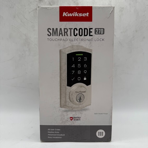 Kwikset SmartCode 270 Satin Nickel Electronic Deadbolt with Touchpad