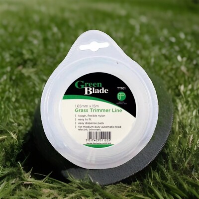2 Bobine Filo Tagliaerba Green Jem 1.65mm X 15m Per Decespugliatore Elettrico - Giallo