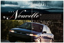 1995 MERCURY Mystique Vintage Original 2 page Print AD Black car photo Canada FR