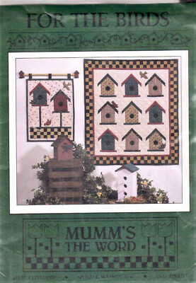 VTG MUMM'S The Word Pattern ''For the Birds'' Nine-Block Quilt 28''X31'' 
