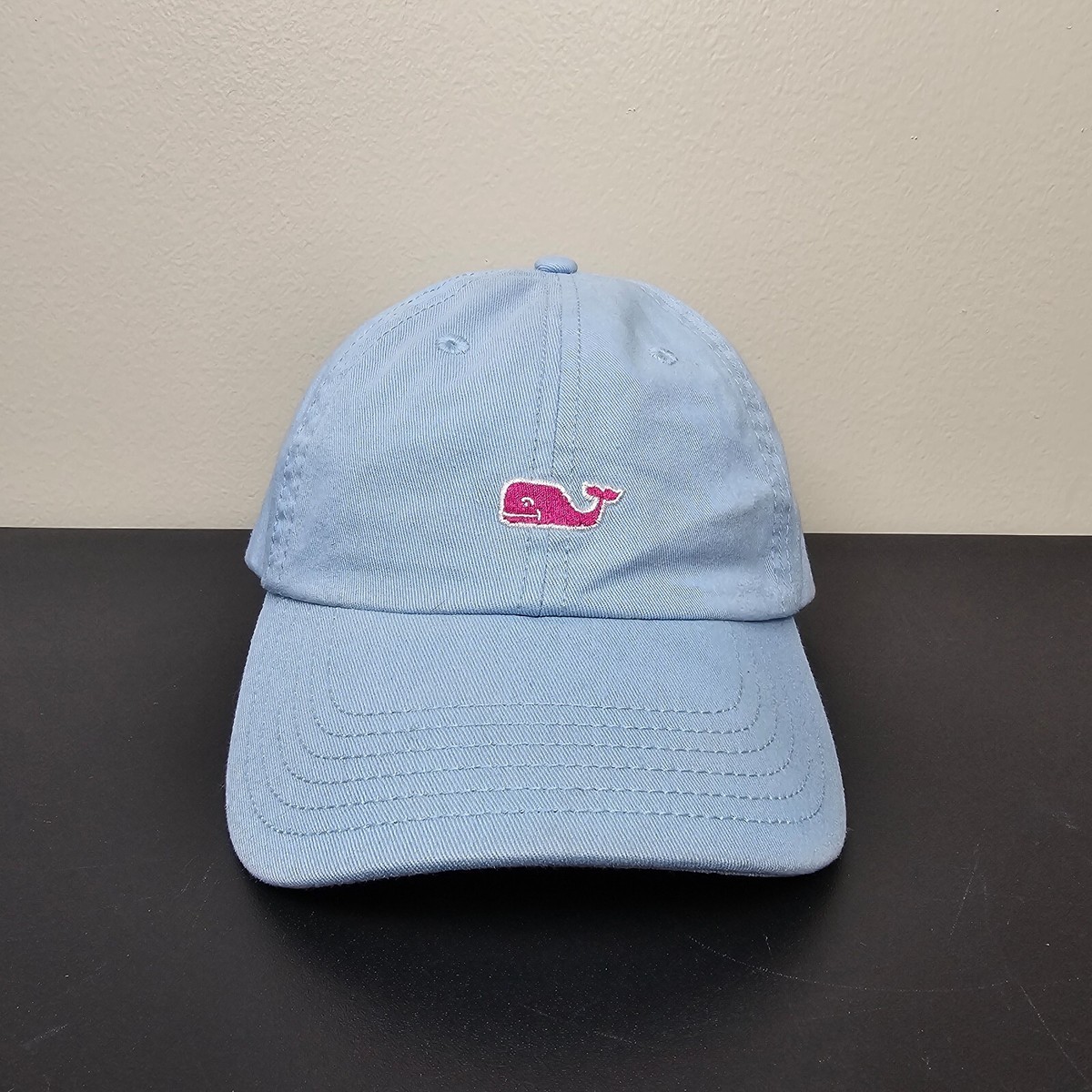 Vineyard Vines Hat Cap Mens Strap Back Blue Casual Pink Whale Logo Golf  Preppy