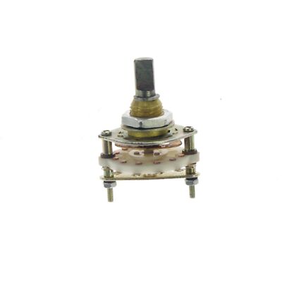 (1)2 contact 3 positions Wave-band Rotary Switch 1 Deck Ceramic Rotate 2 times #