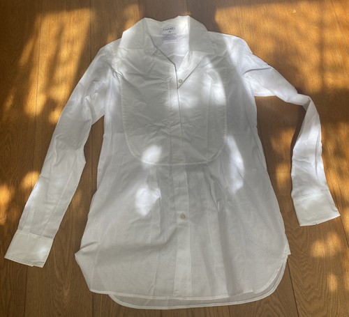 chanel white shirt size small | eBay