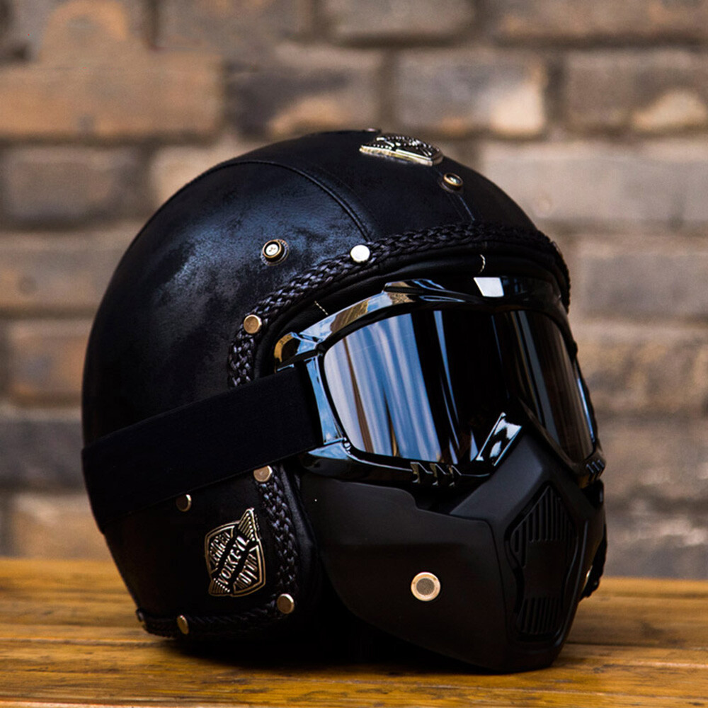 dot vintage style motorcycle helmets Daytona Retro Full Face Helmet: - Dull Black W/ Dull Black Accents Capture the essence of the golden age of riding with the Daytona Retro Full Face Motorcycle Helmet in a sleek Dull Black finish Daytona Retro Flames Full Face