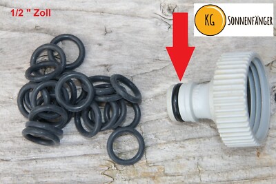 O-Ring Gummi Dichtung 1/2 Zoll EPDM für alle Schlauchsysteme z.B. Gardena etc. 
