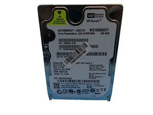 160 GB SATA WD WD1600BEVT - 22ZCT0 S/N: WXE708LD4292 2,5 ZOLL #NFP920