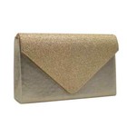 Women's Shiny  Satin Clutch Bags Crossbody Wedding Purses Evening Party Handbag