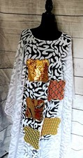 Kaftan/cowl dress/boubou elephant design- ready to wear-White swiss lace