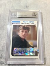 Anthony Michael Hall Signed Cut Card Breakfast Club Beckett
