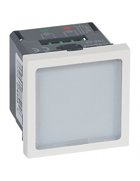 Signalétique lumineuse encastrable Mosaic à voyant LED rouge vert 2 modules