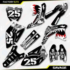 Gray Savage Camo Racing Graphics Kit fits Suzuki RMZ250 RMZ 250 10-18 Decals
