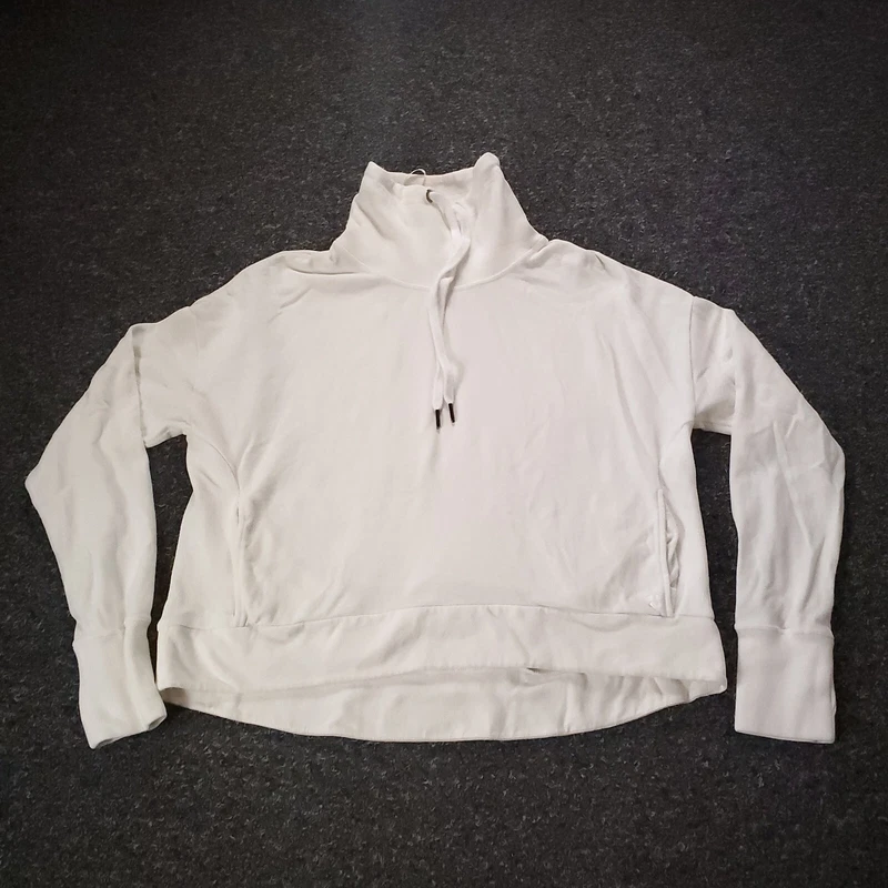 sweaty-betty cropped pullover turtle neck jumper sweatshirt