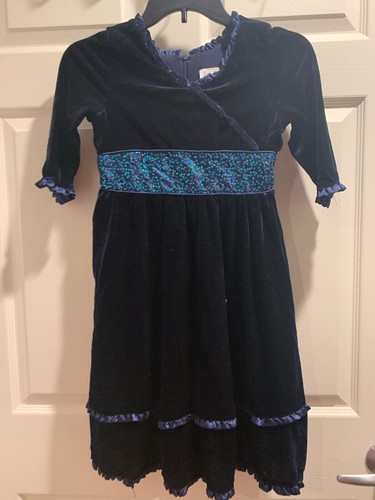 Vestido de terciopelo adornado con terciopelo para niñas Jona Michelle talla 10 - Imagen 3 de 10