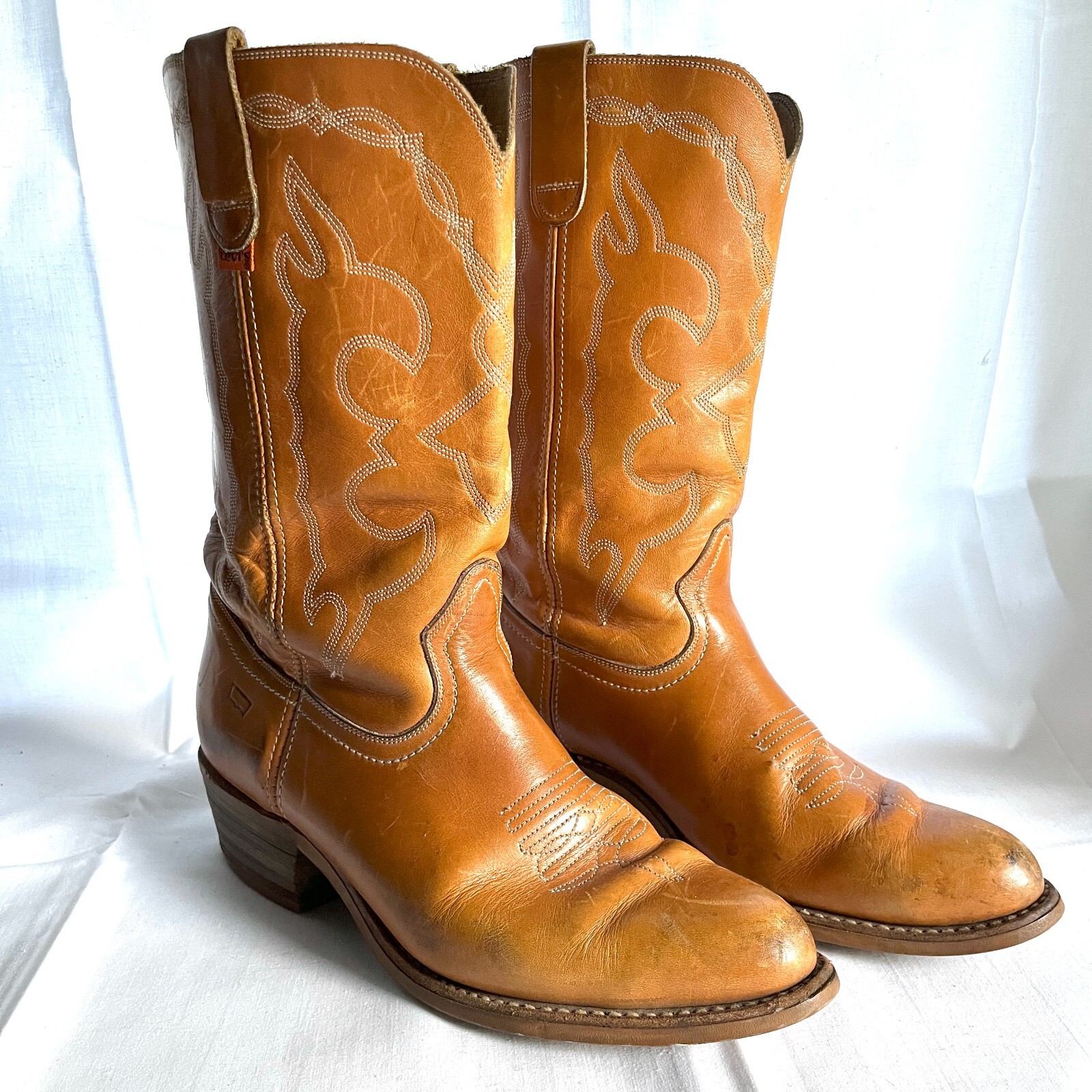 Vintage Mens Levis Orange Tab Cowboy Boots Size 10.5 … Gem