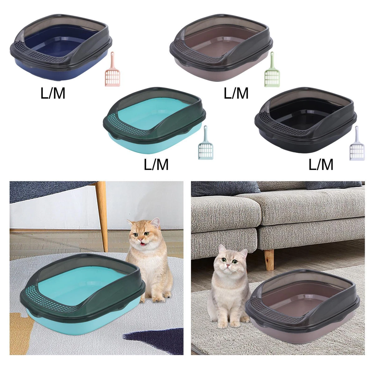 Large litter box cheap with high sides