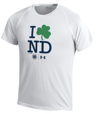 Mens Under Armour Notre Dame Fighting Irish Shamrock T Shirt 1347910 100  Large