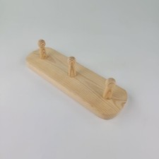 PINE HANGER ON THE WALL OR DOOR 3 PEGS