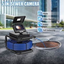 5inch PiPe Inspection Camera with 512HZ Self-Leveling DVR Drain Sewer Camera 50M