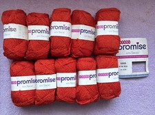 Patons Promise With Tricel  DK Yarn 10x50g Balls Vivid Red- Orangey Red