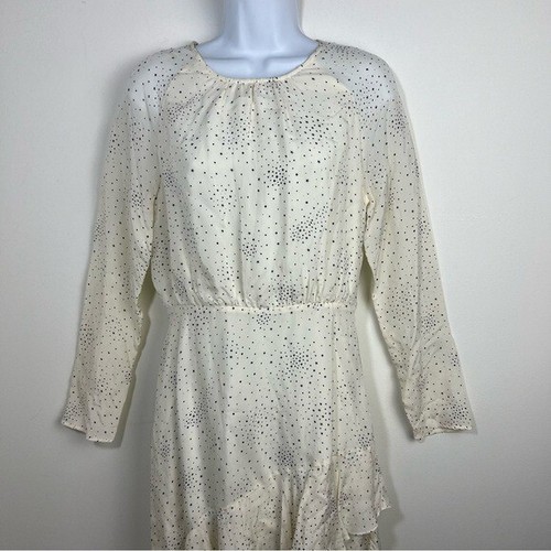 Maje Reto Asymmetrical Long Sleeved Dress Size 38 FR / 6 US galaxies of stars - Picture 4 of 10