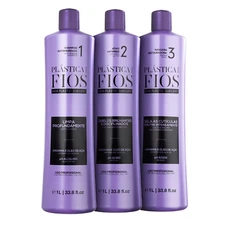 Plastica Dos Fios 3x1000ml Brazilian Keratin Treatment - Cadiveu Professional