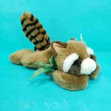 Raccoon Fancy Zoo A A Realistic Brown White Plush Stuffed Wild Animal 9" Long