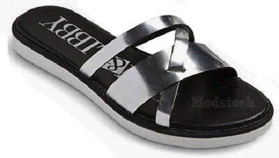 APL Sam & Libby Jamie Silver Slide Sandals Women's Size 6