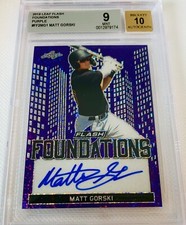 2019 Leaf Flash Matt Gorski Purple Foundations Auto SP #6/25 BGS 9/10 Beauty!